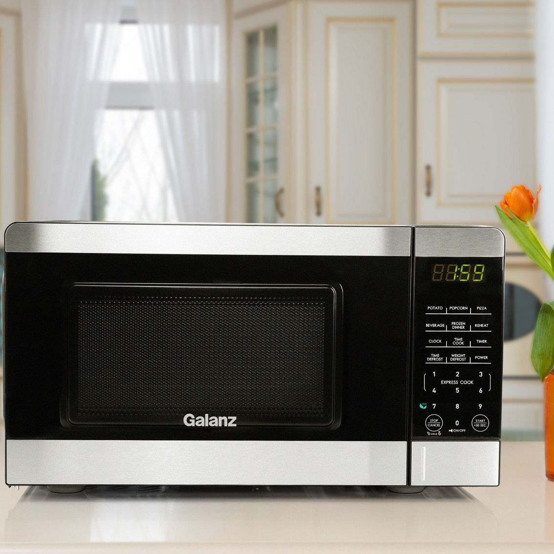 Galanz 0.7 Cu. Ft. 700 Watt Countertop Microwave Oven in Silver - Image 5 of 5