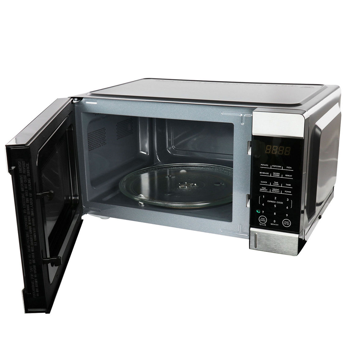 Galanz 1.1 cu ft 1000W Countertop Microwave Oven in Black with One Touch Express - Image 2 of 5