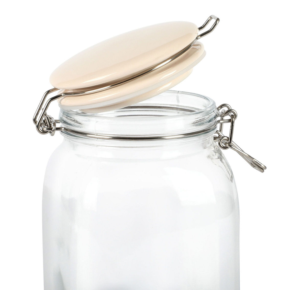 Martha Stewart Rindleton 3 Piece Glass Canister Set with Ceramic Lids in Off-Whi - Image 4 of 5