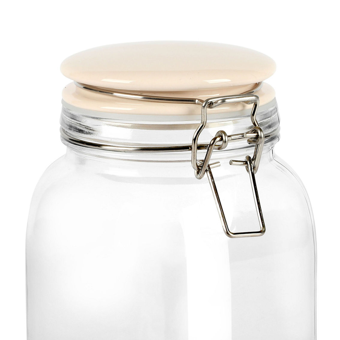 Martha Stewart Rindleton 3 Piece Glass Canister Set with Ceramic Lids in Off-Whi - Image 5 of 5