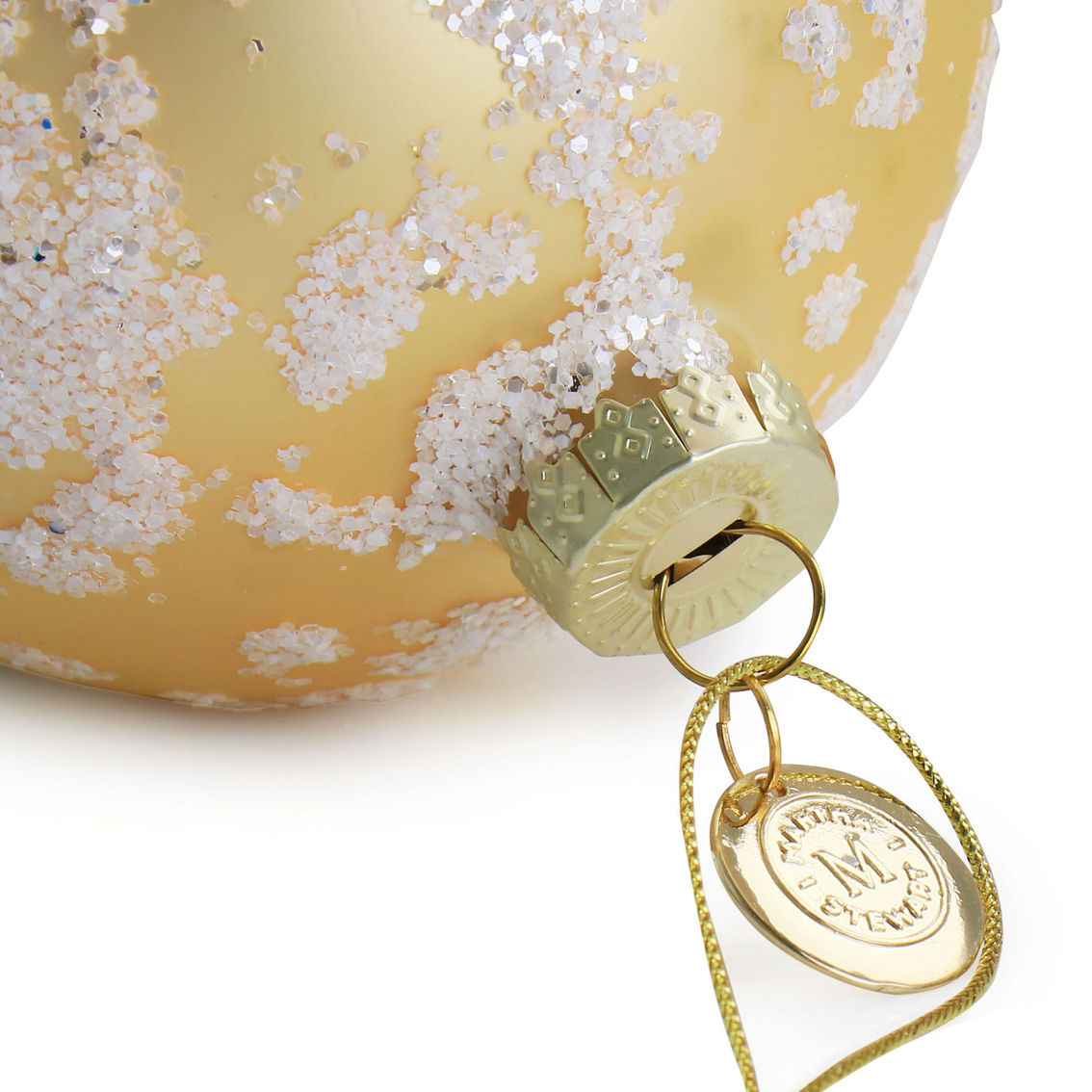 Martha Stewart Holiday Ball Ornament 4 Piece Set in Gold - Image 3 of 5