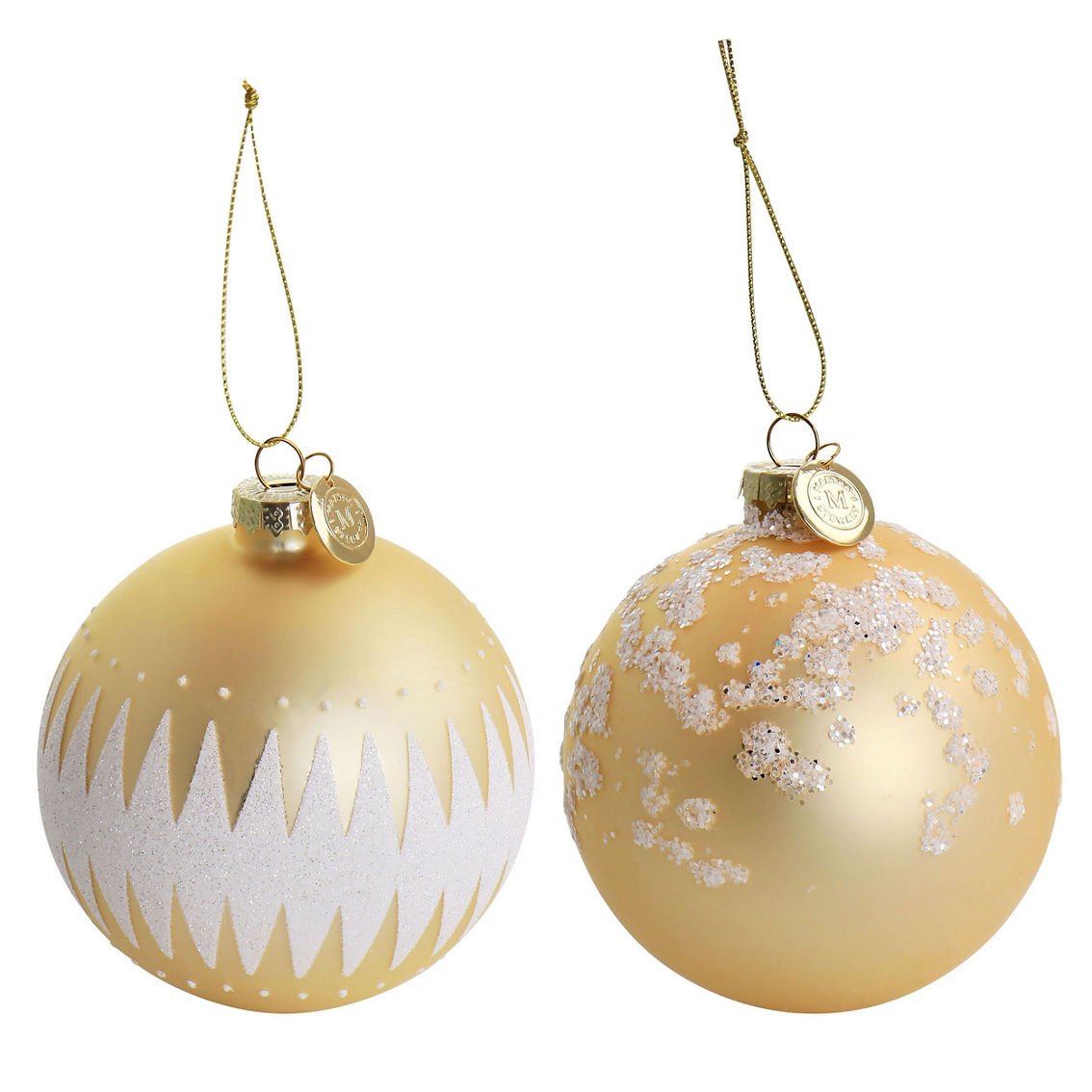 Martha Stewart Holiday Ball Ornament 4 Piece Set in Gold - Image 4 of 5