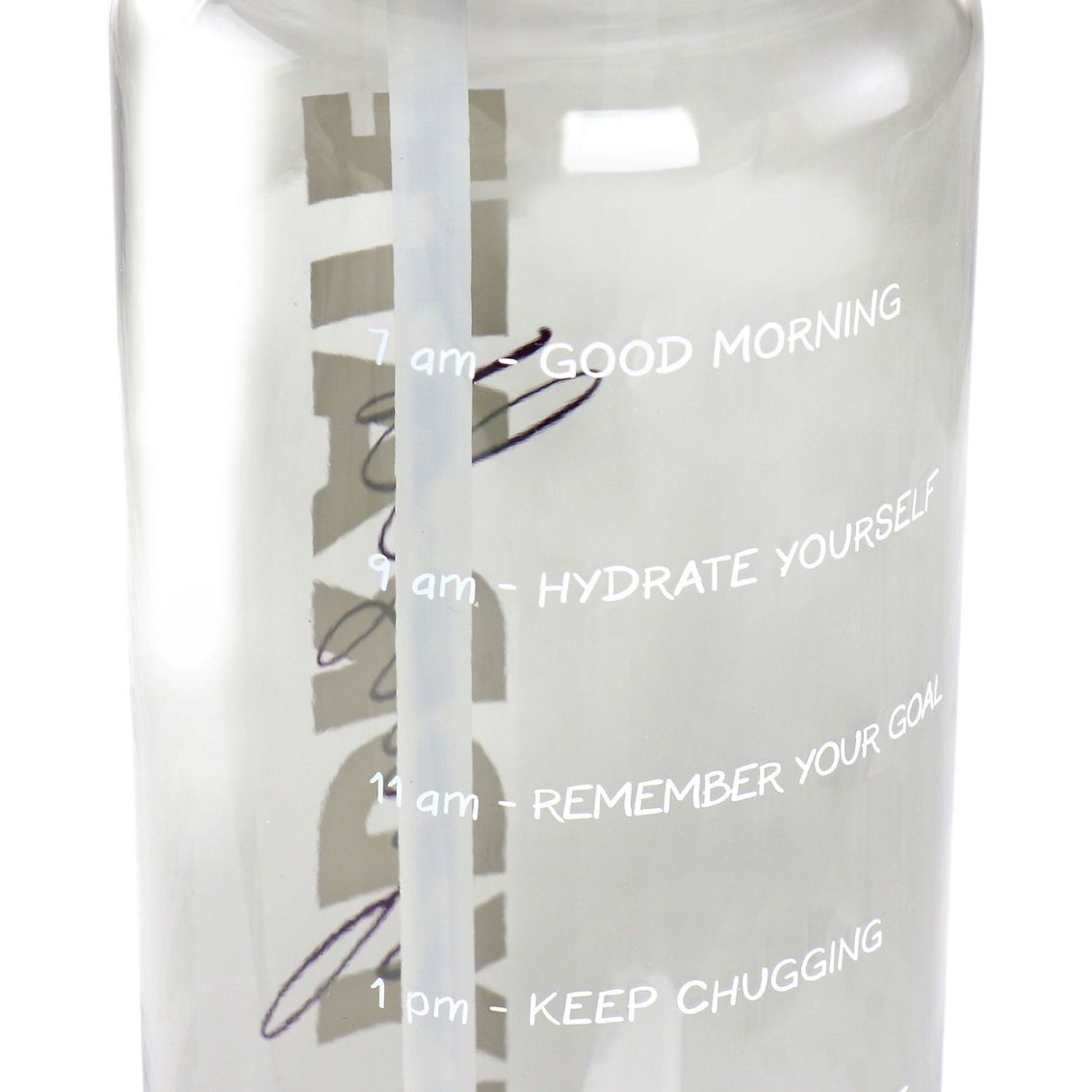 Gibson Home Brever 50oz Hydrate Yourself Hourly Motivation Water Bottle in Grey - Image 4 of 5