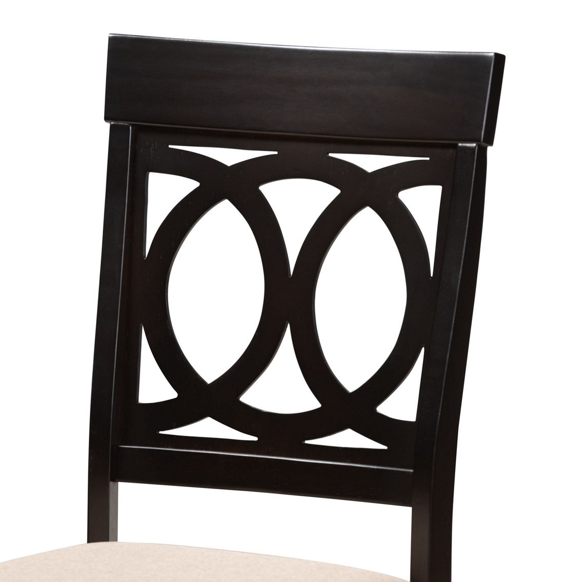 Baxton Studio Lucie Fabric Upholstered Wood Dining Chair 4 Piece Set - Image 3 of 5