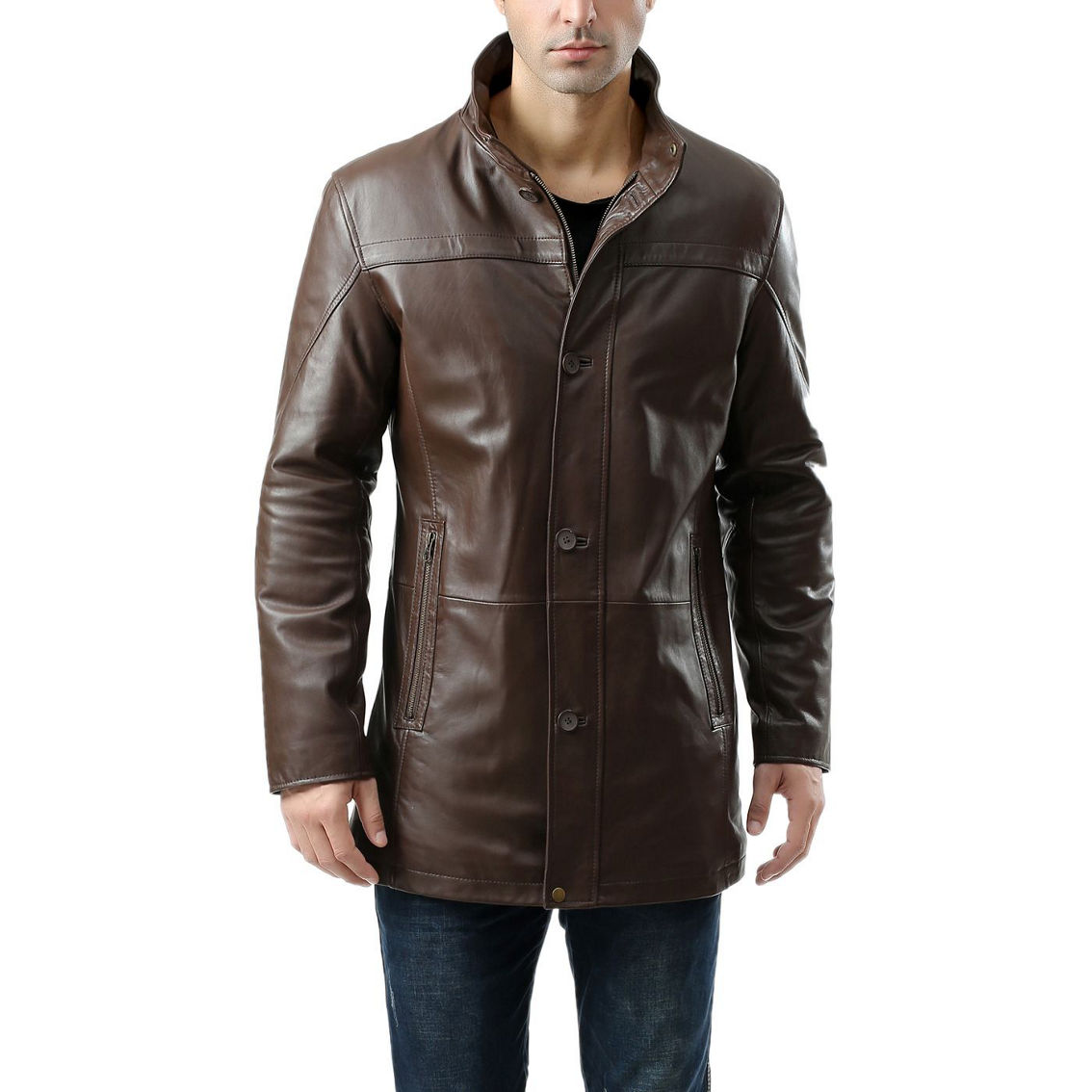 Bgsd Men Chad New Zealand Lambskin Leather Car Coat | Coats & Jackets ...