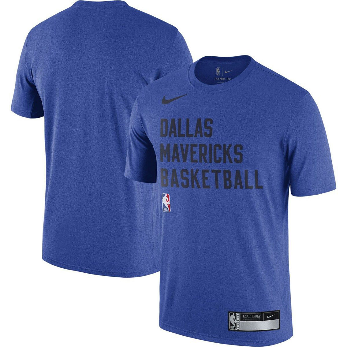 Nike Men's Blue Dallas Mavericks 2023/24 Sideline Legend Performance Practice T-Shirt - Image 2 of 4