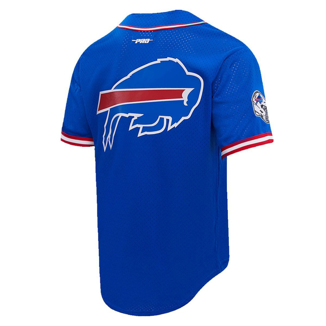Pro Standard Men's Josh Allen Royal Buffalo Bills Mesh Baseball Button-Up T-Shirt - Image 4 of 4
