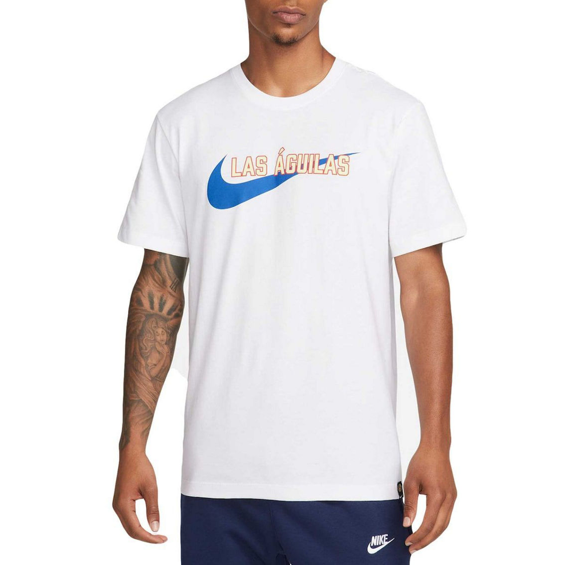 Nike Men's White Club America Swoosh T-Shirt - Image 2 of 4