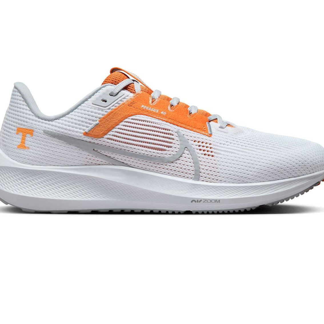 Nike Unisex White Tennessee Volunteers Zoom Pegasus 40 Running Shoe - Image 4 of 4