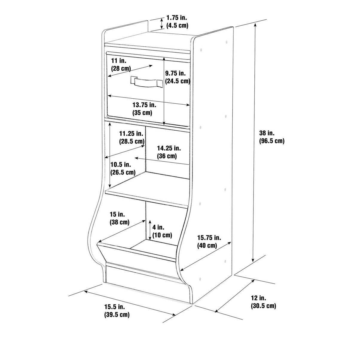 Badger Basket Upright Storage Nook with Reversible Basket - Image 4 of 5