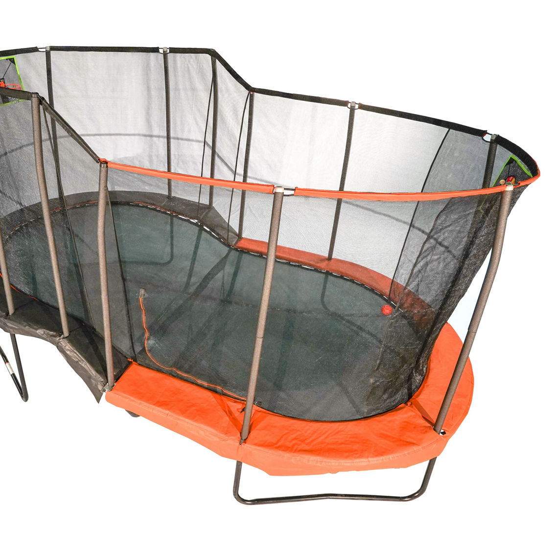 JumpKing 10' x 17' Multi-Level Oval Trampoline With Hoop & Target Game - Image 2 of 5