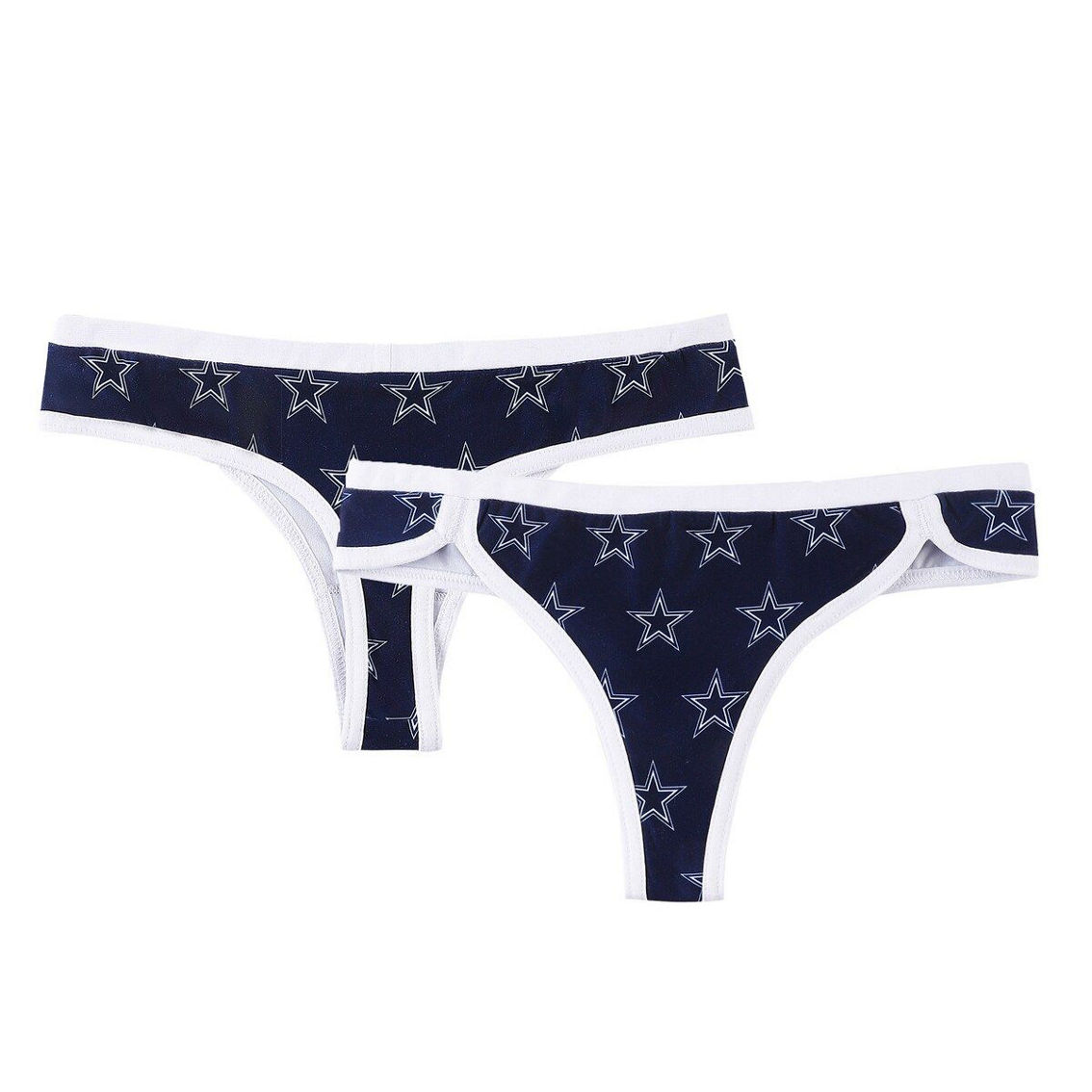 Women's Concepts Sport Navy Dallas Cowboys Gauge Allover Print Knit Thong