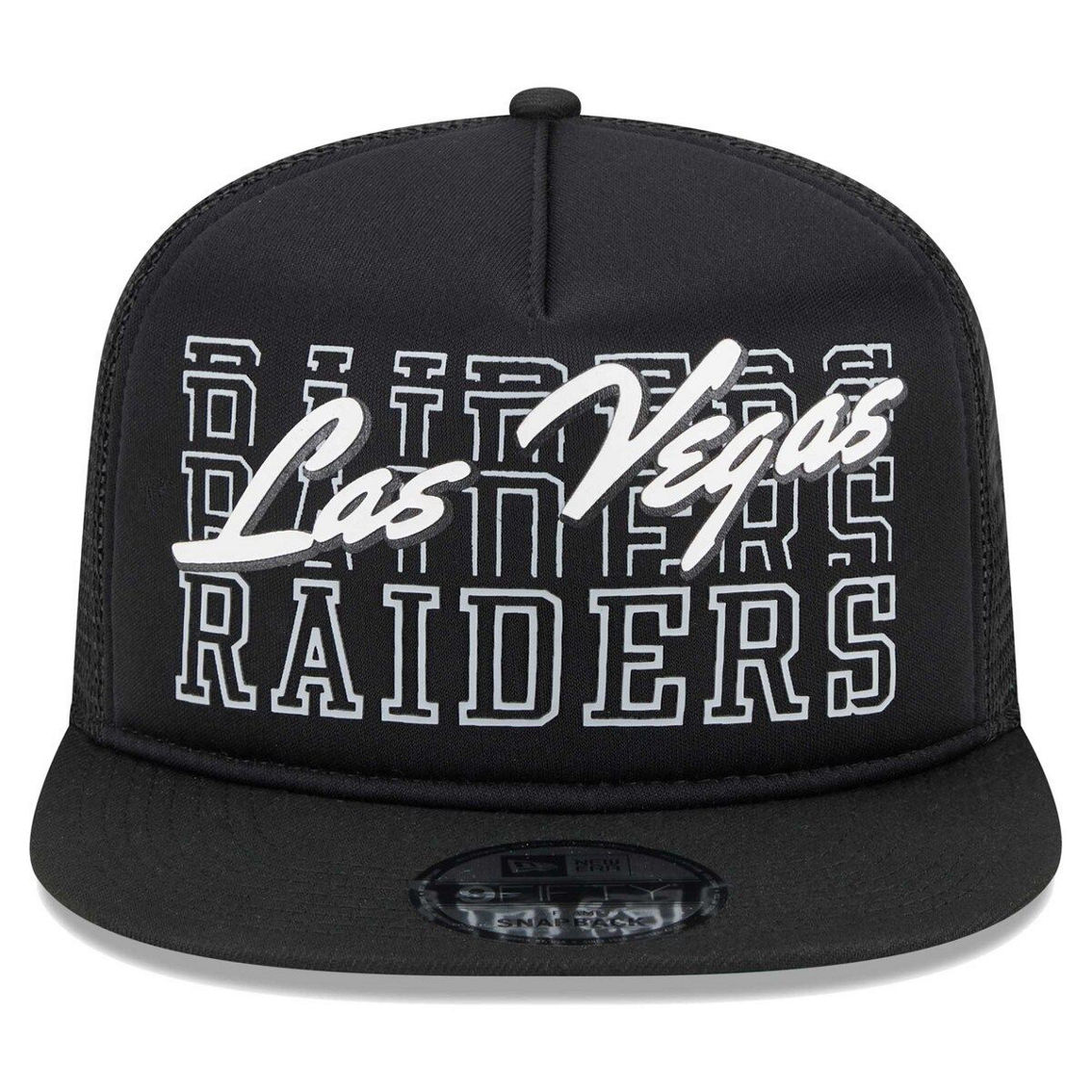 New Era Men's Black Las Vegas Raiders Instant Replay 9FIFTY Snapback Hat - Image 3 of 4