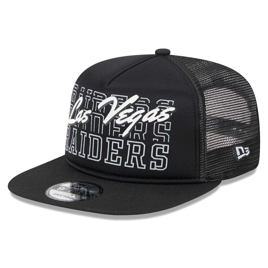 New Era Men's Black Las Vegas Raiders Instant Replay 9FIFTY Snapback Hat - Image 4 of 4