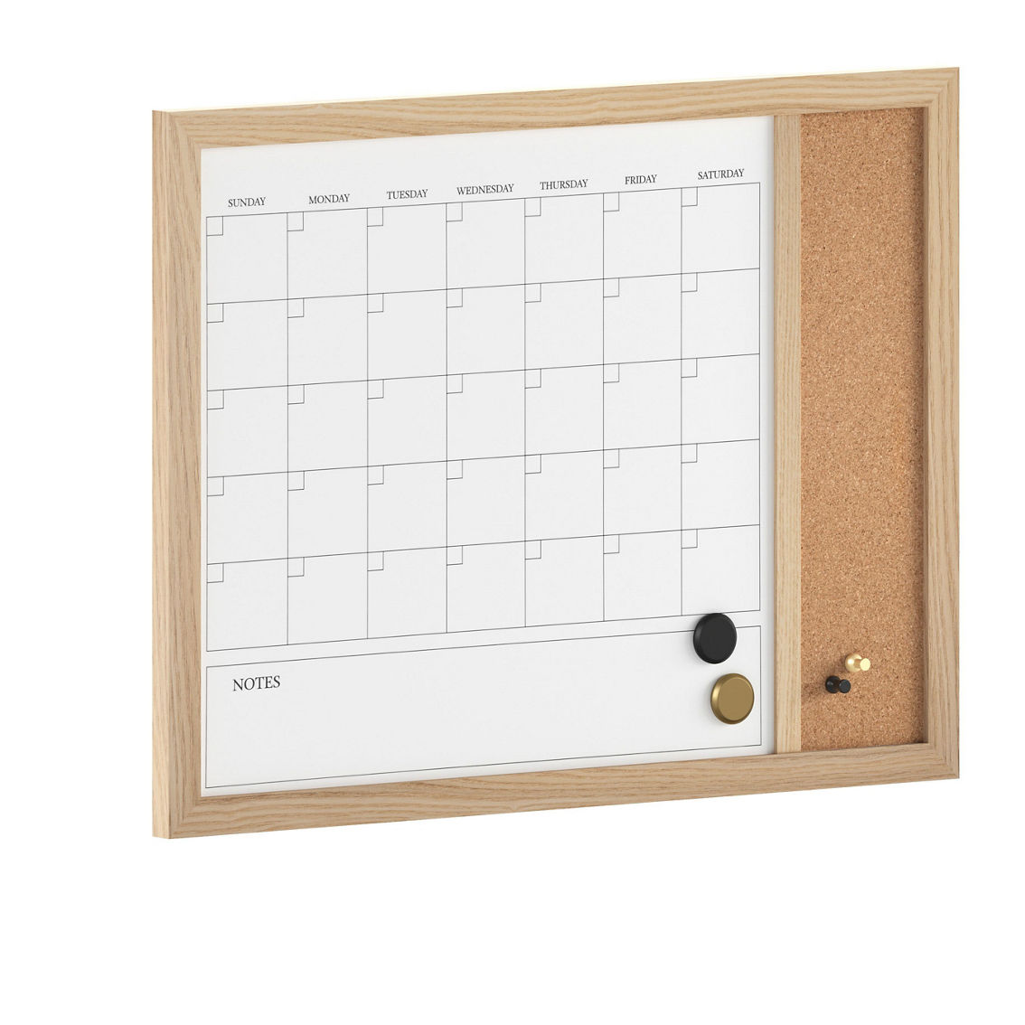 Martha Stewart Framed Magnetic Monthly Calendar/Cork Board Combo - Image 2 of 5