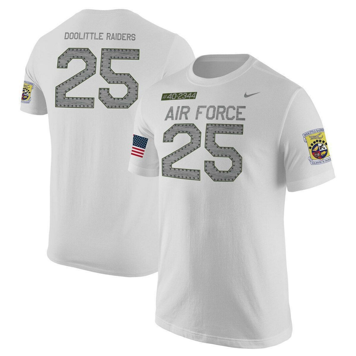 Nike Men's White Air Force Falcons Rivalry Replica Jersey T-Shirt - Image 2 of 4