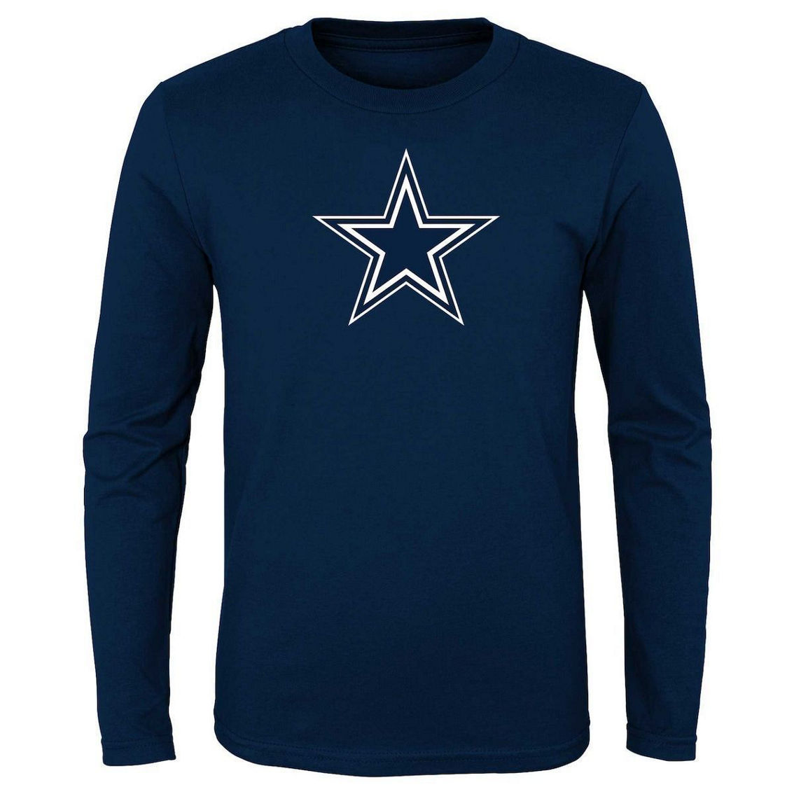 Outerstuff Youth Navy Dallas Cowboys Primary Logo Long Sleeve T-Shirt - Image 2 of 2