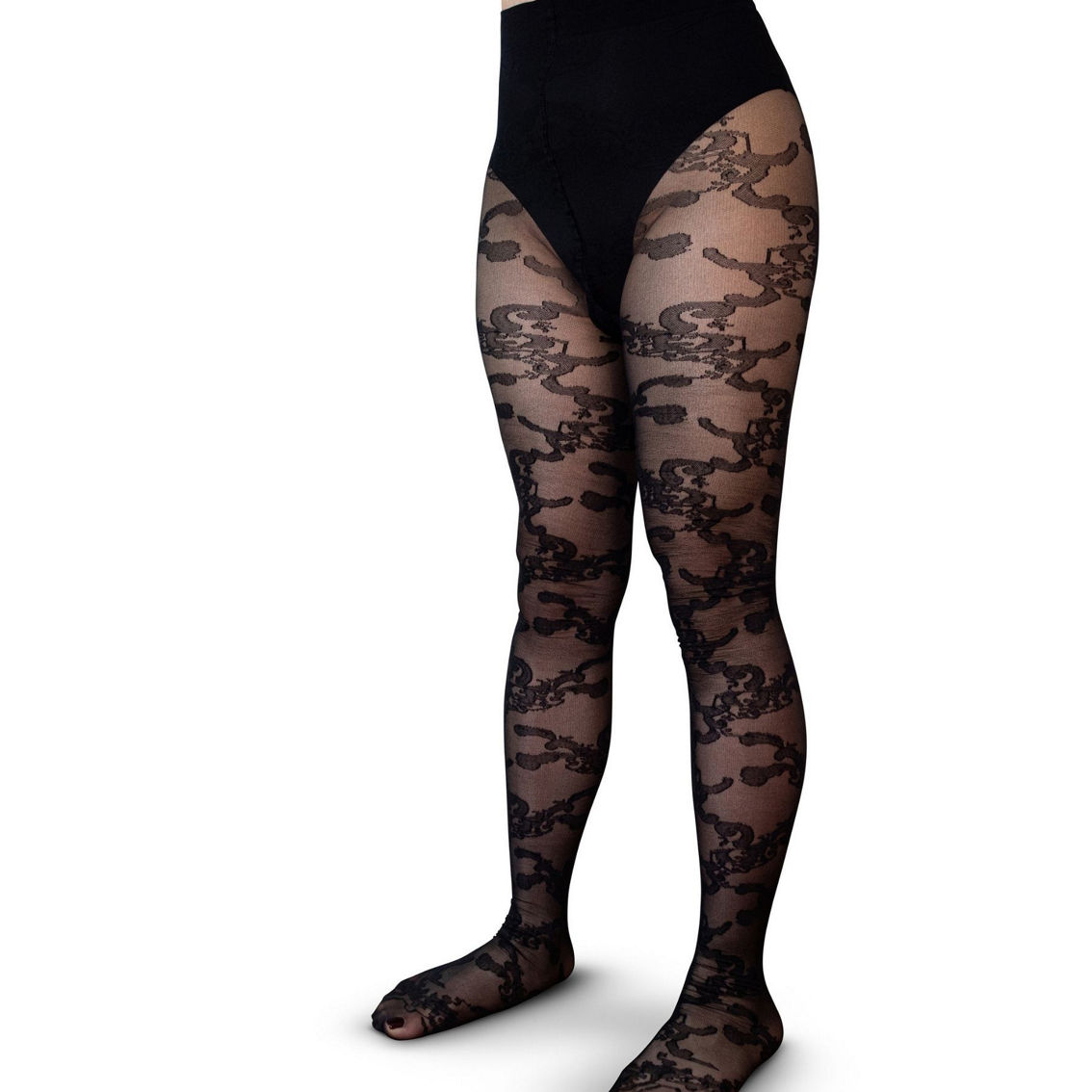 LECHERY Lace Print Tights - Image 3 of 4