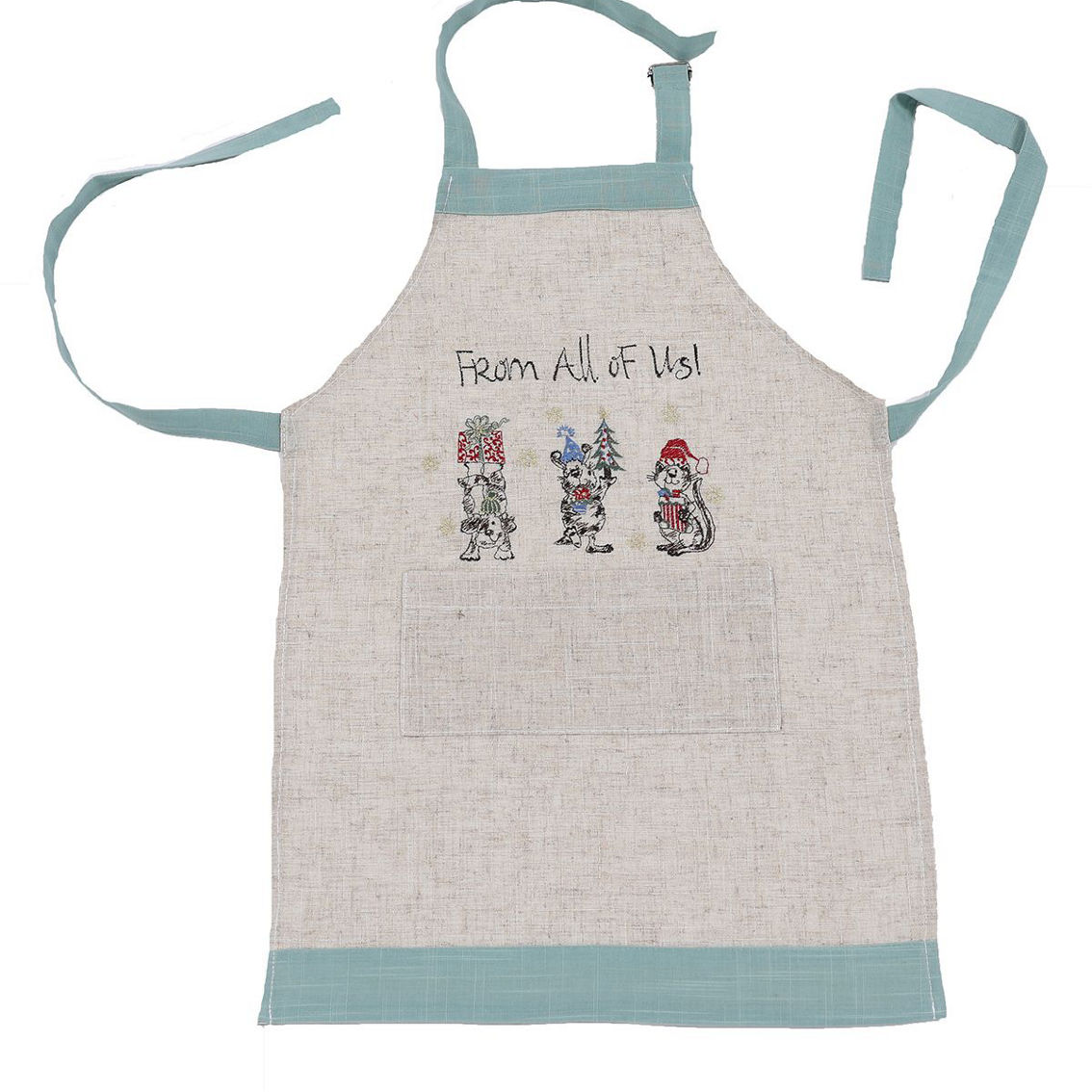 Manor Luxe Animal's Fun Holiday Party Embroidered Apron - Image 2 of 2