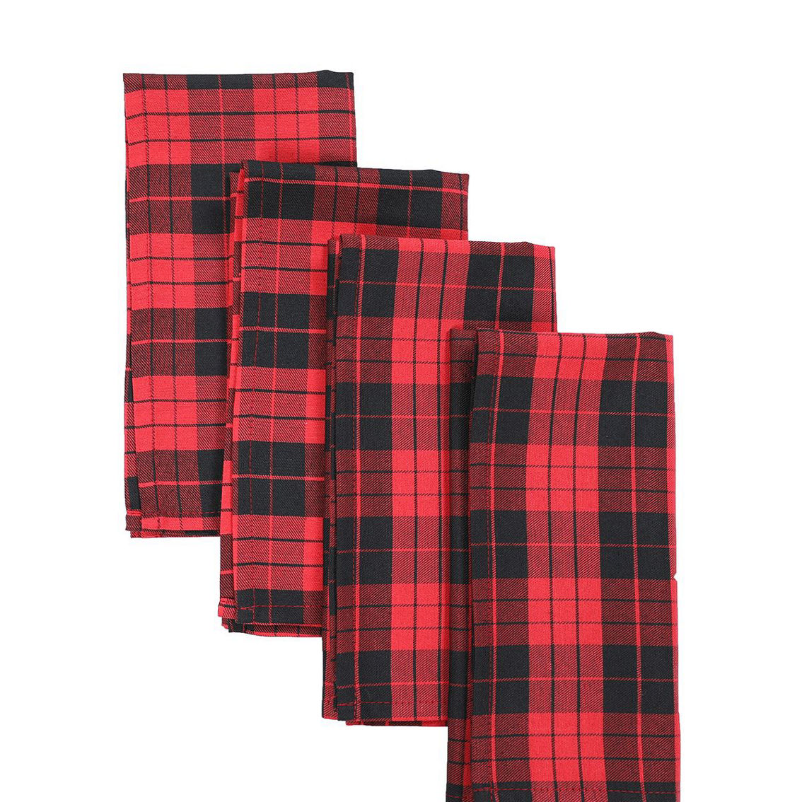Manor Luxe Holiday Plaid Napkins 20 by 20-Inch, Set of 4 - Image 2 of 2