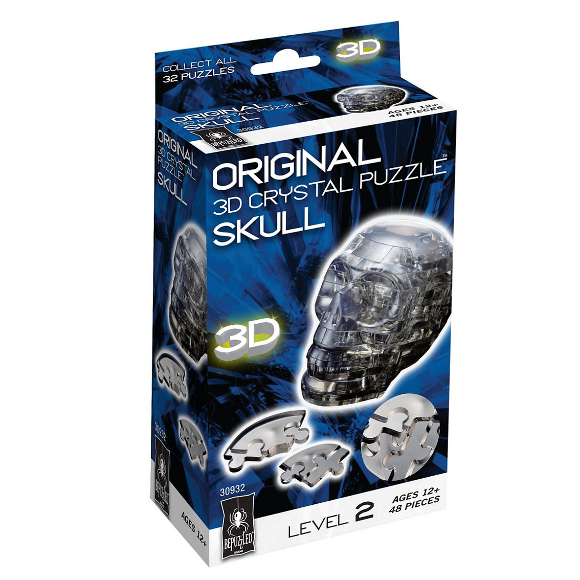 BePuzzled 3D Crystal Puzzle - Skull: 48 Pcs - Image 2 of 2