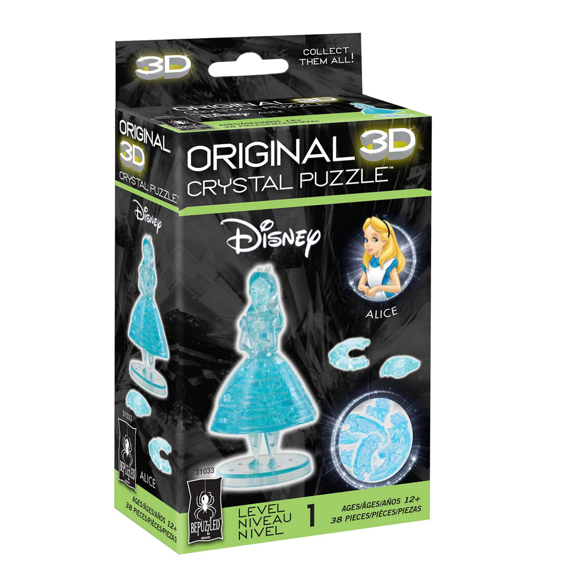 BePuzzled 3D Crystal Puzzle - Disney Alice: 38 Pcs - Image 2 of 2