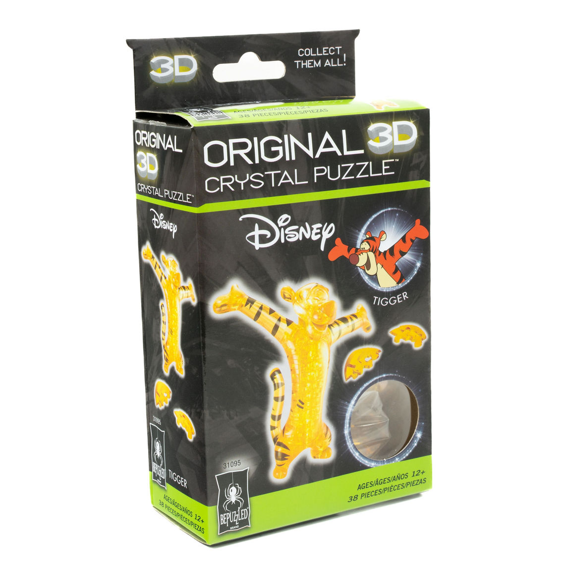 BePuzzled 3D Crystal Puzzle - Disney Tigger (Orange/Black): 38 Pcs - Image 2 of 5