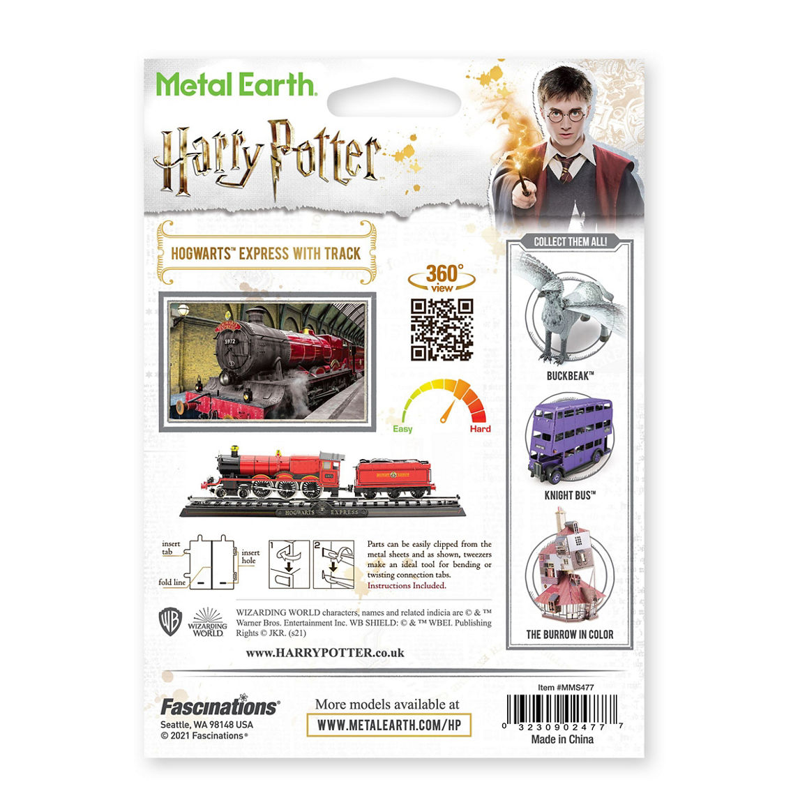 Fascinations Metal Earth 3D Model Kit - Harry Potter Hogwarts Express with Track - Image 3 of 5
