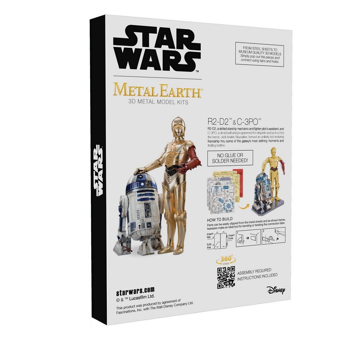 Fascinations Metal Earth 3D Metal Model Kit - Star Wars R2-D2 & C-3PO Box Set - Image 2 of 3