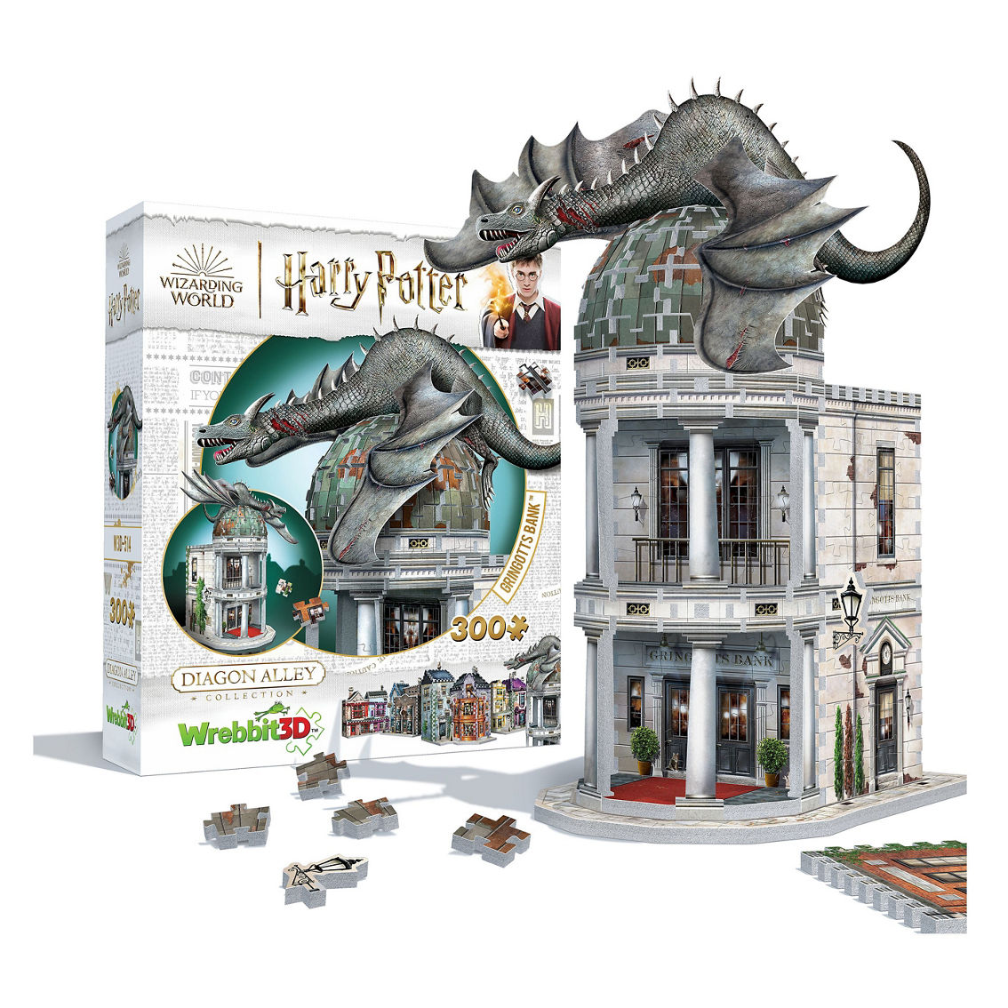 Wrebbit Harry Potter Diagon Alley Collection - Gringotts Bank 3D Puzzle: 300 Pcs - Image 5 of 5