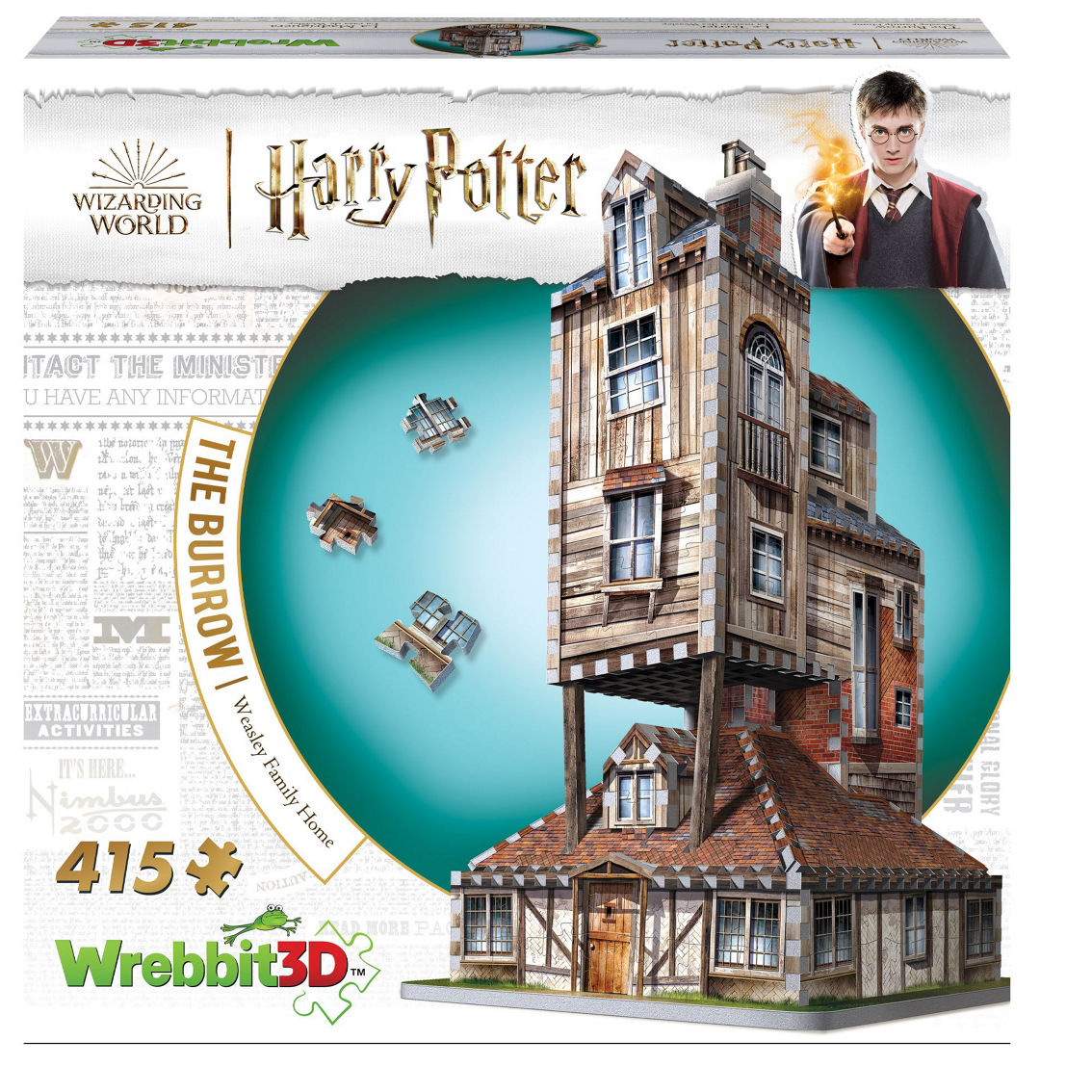 Wrebbit Harry Potter Collection - The Burrow - Weasley Family Home 3D Puzzle - Image 2 of 5
