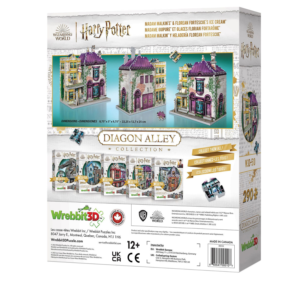 Wrebbit Harry Potter Diagon Alley Madam Malkin's & Florean Fortescue's Ice Cream - Image 3 of 5