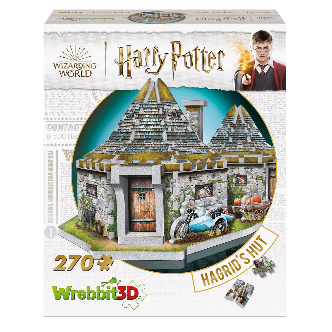 Wrebbit Harry Potter Collection - Hagrid's Hut 3D Puzzle: 270 Pcs - Image 2 of 5