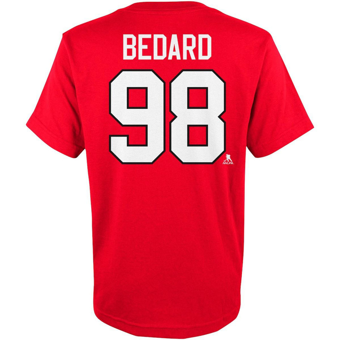 Outerstuff Youth Connor Bedard Red Chicago Blackhawks Player Name & Number T-Shirt - Image 4 of 4