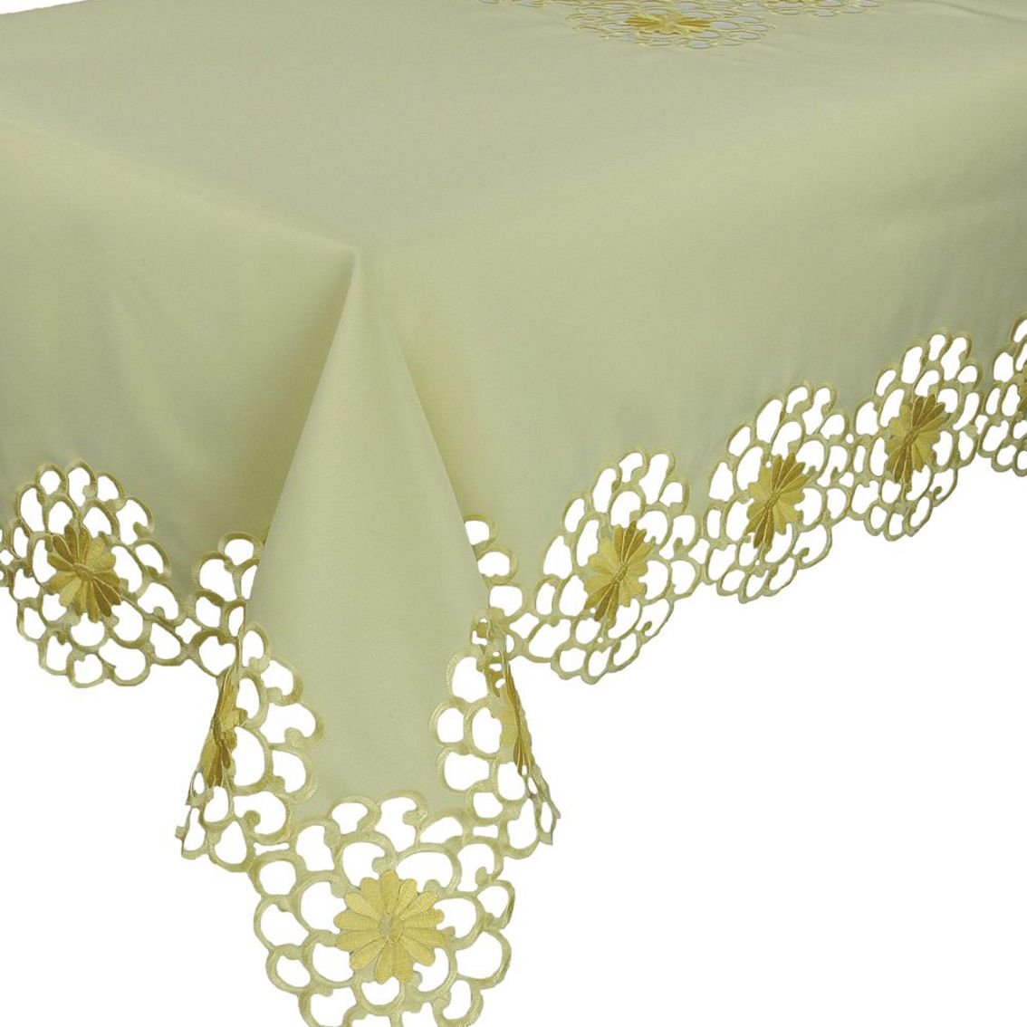 Xia Home Fashions,  Daisy Splendor Tablecloth, 70-Inch By 108-Inch, Yellow - Image 2 of 2