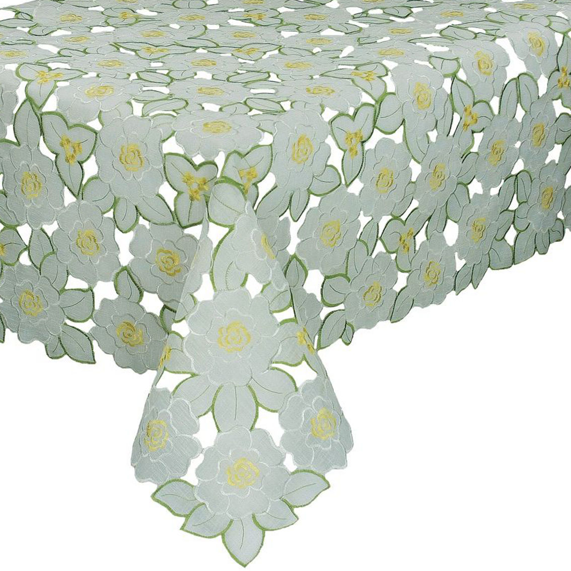 Xia Home Fashions, Dainty Flowers 70-Inch By 70-Inch Tablecloth - Image 2 of 2