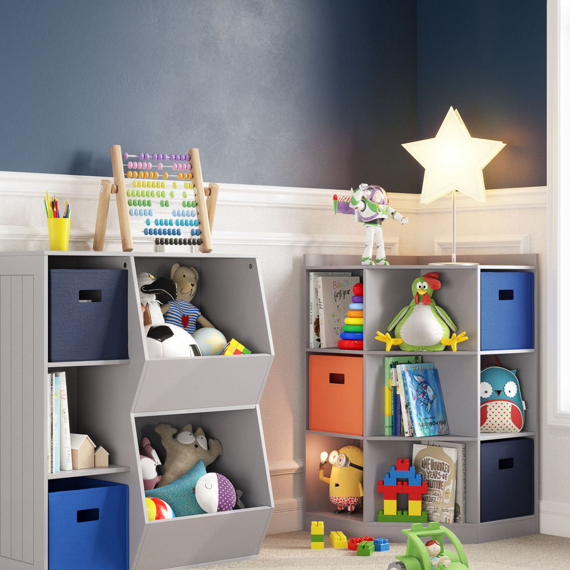 RiverRidge Kids 6-Cubby and 3-Shelf Storage Corner Cabinet - Image 3 of 5