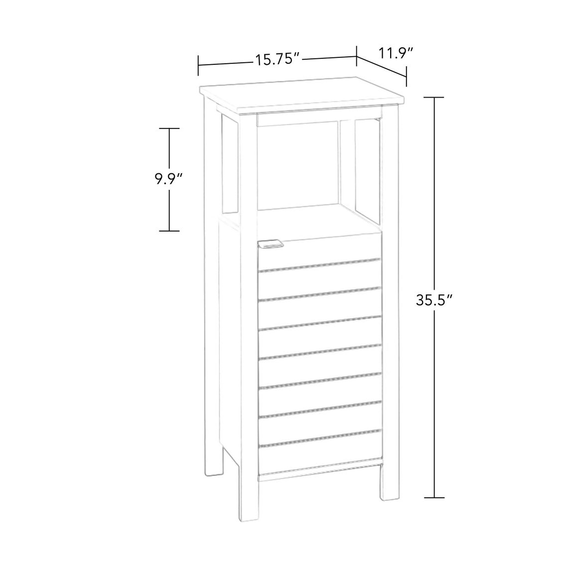 RiverRidge Madison Single Door Floor Cabinet - Image 3 of 5