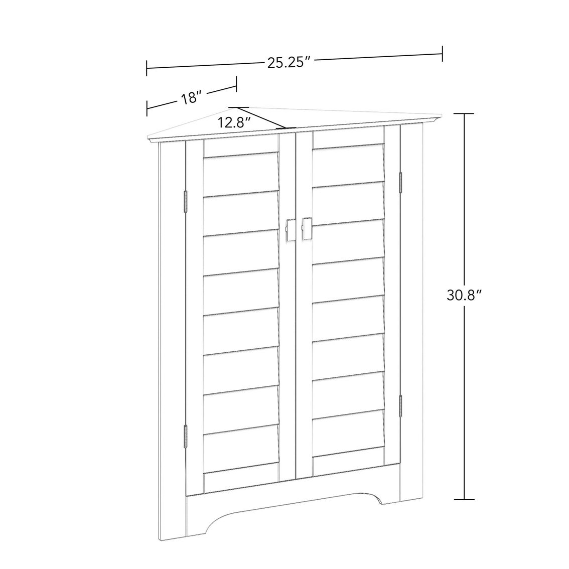 RiverRidge Brookfield Two-Door Corner Cabinet - Image 3 of 5