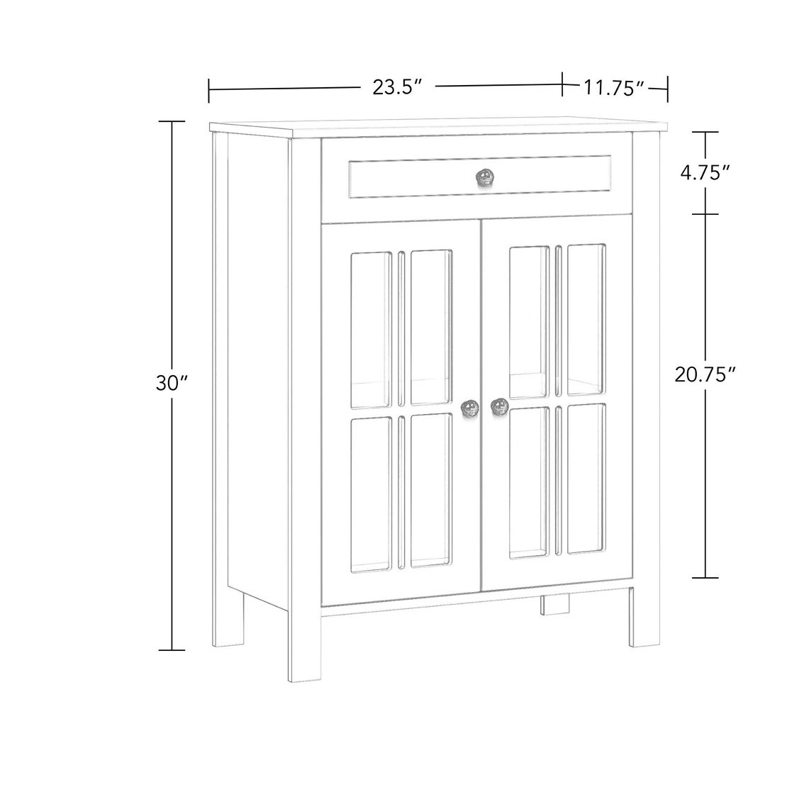 RiverRidge Danbury Two-Door Floor Cabinet - Image 4 of 5