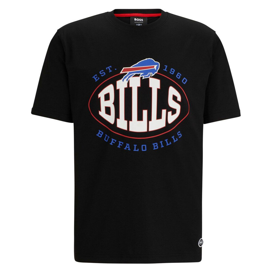BOSS X NFL Men's BOSS X NFL Black Buffalo Bills Trap T-Shirt - Image 2 of 2