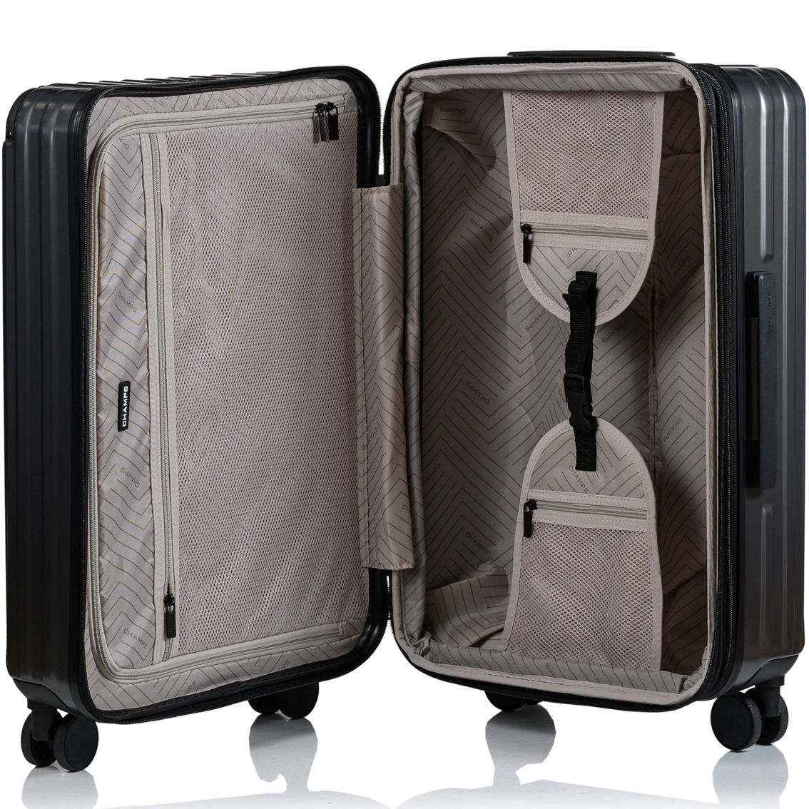 CHAMPS Element Collection 3 Piece Luggage Set, Black - Image 3 of 5