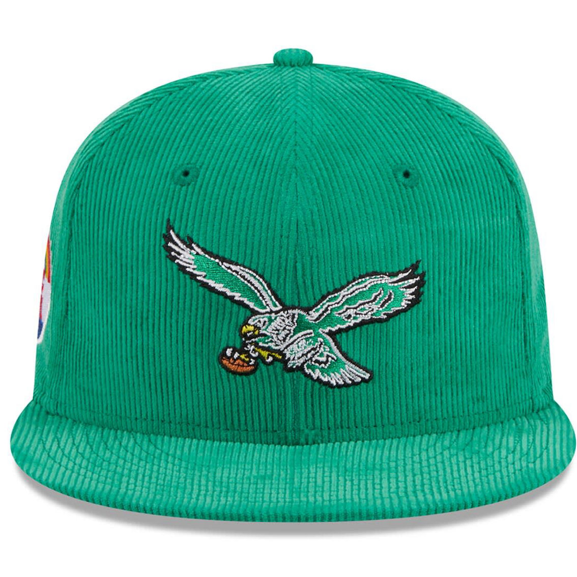 New Era Men's Kelly Green Philadelphia Eagles Throwback Cord 59FIFTY Fitted Hat - Image 3 of 4
