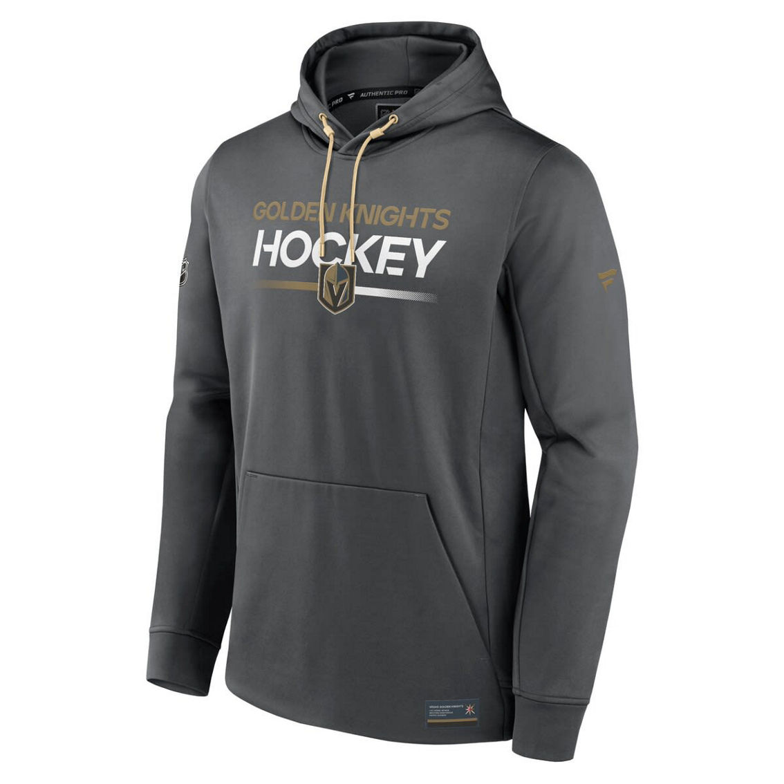 Fanatics Branded Men's Gray Vegas Golden Knights Authentic Pro Pullover Hoodie - Image 3 of 4