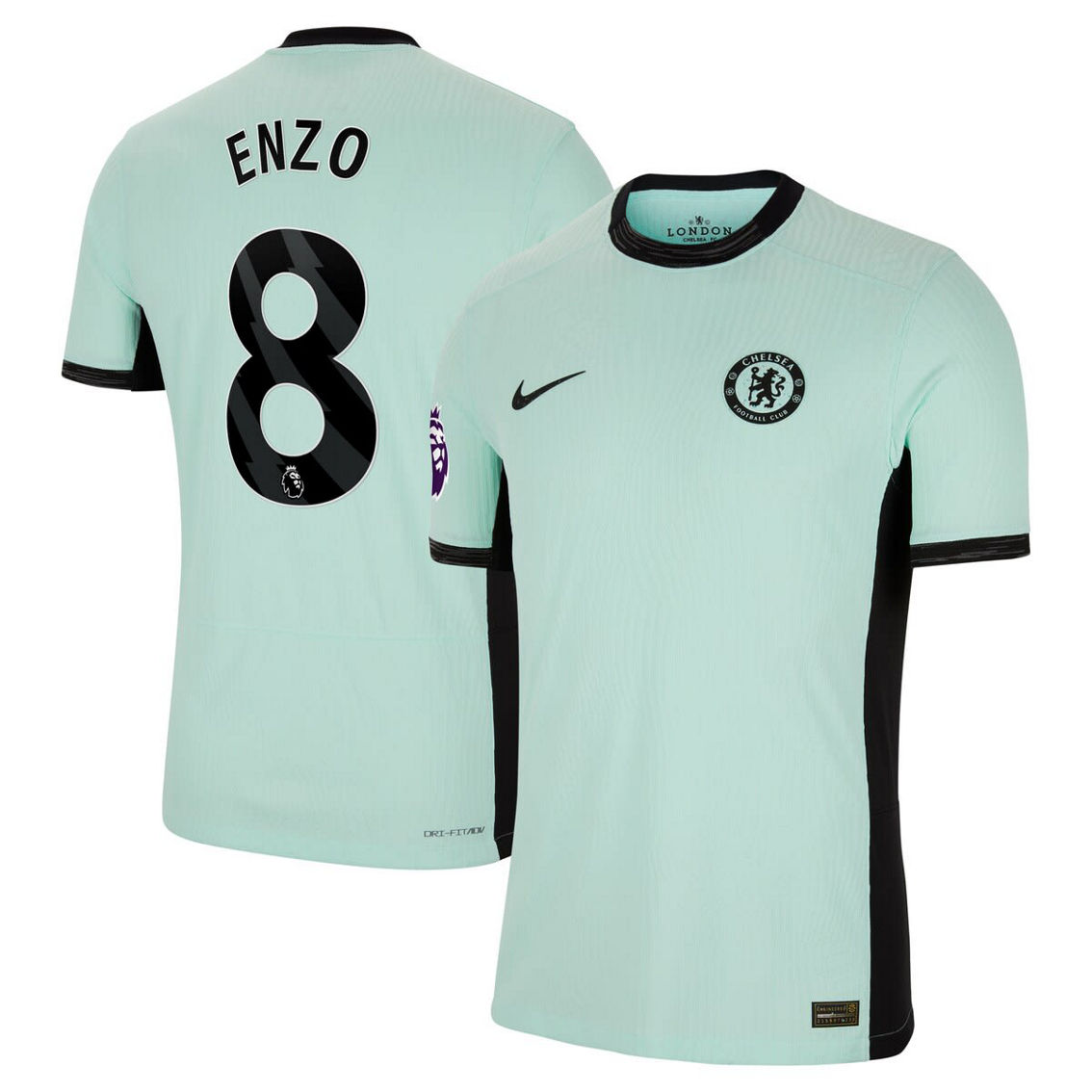 Nike Men's Enzo Fernández Mint Chelsea 2023/24 Third Match Authentic Player Jersey - Image 2 of 4