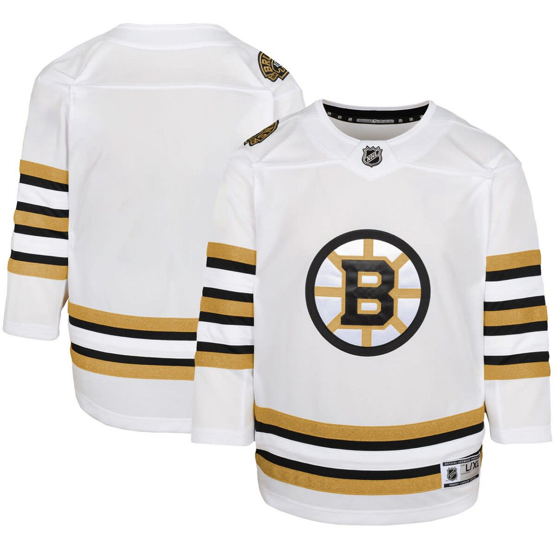 Outerstuff Youth White Boston Bruins 100th Anniversary Premier Jersey - Image 2 of 4