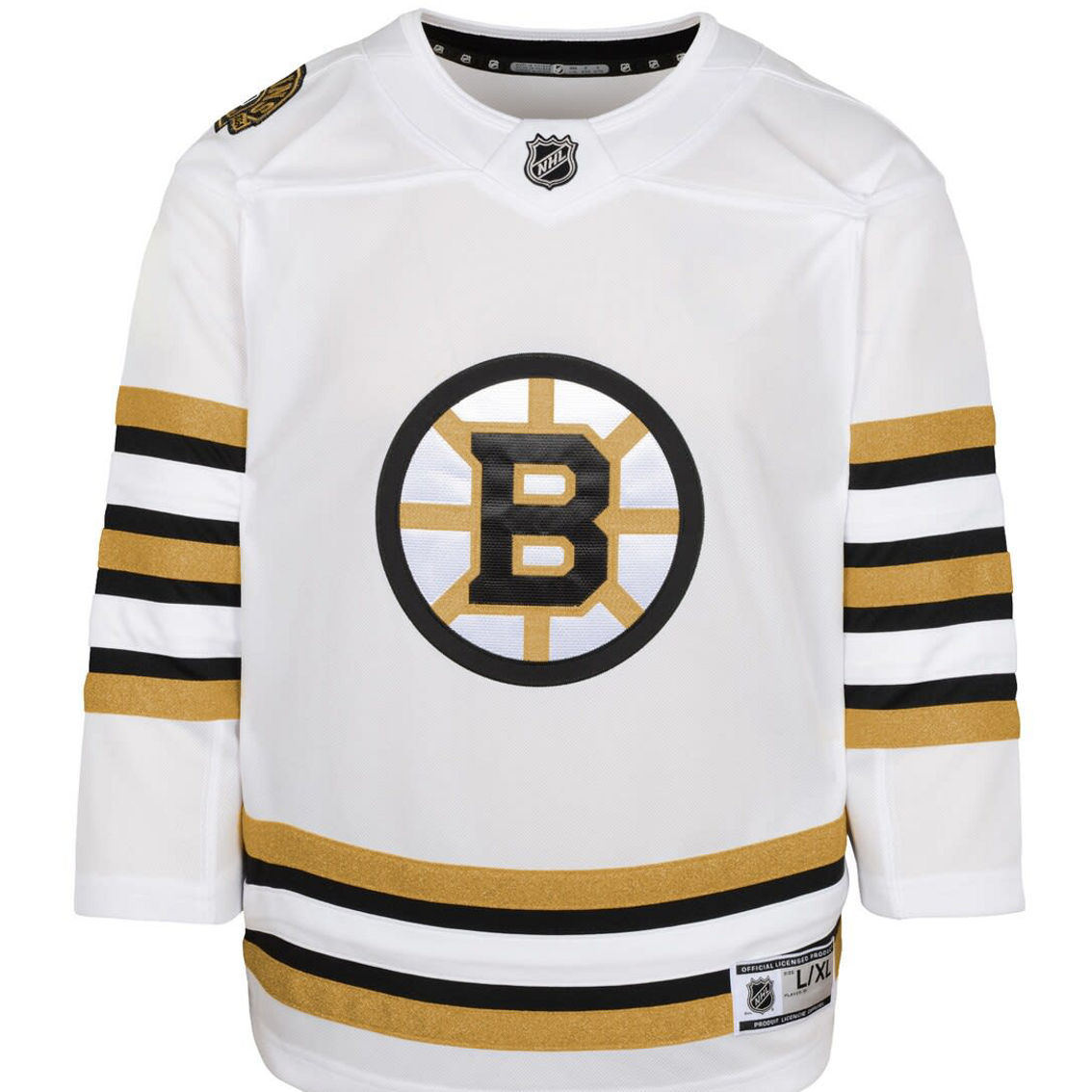 Outerstuff Youth White Boston Bruins 100th Anniversary Premier Jersey - Image 3 of 4