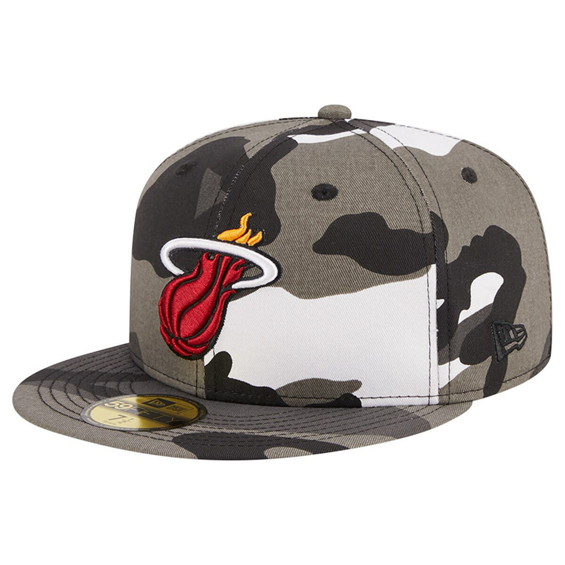 New Era Men's Miami Heat Snow Camo 59FIFTY Fitted Hat - Image 2 of 4