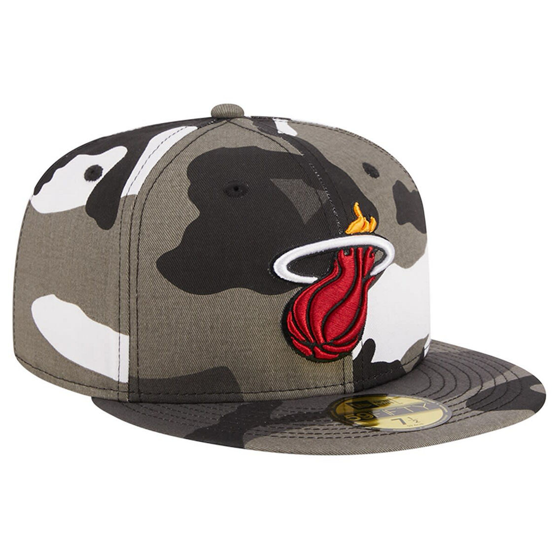 New Era Men's Miami Heat Snow Camo 59FIFTY Fitted Hat - Image 4 of 4