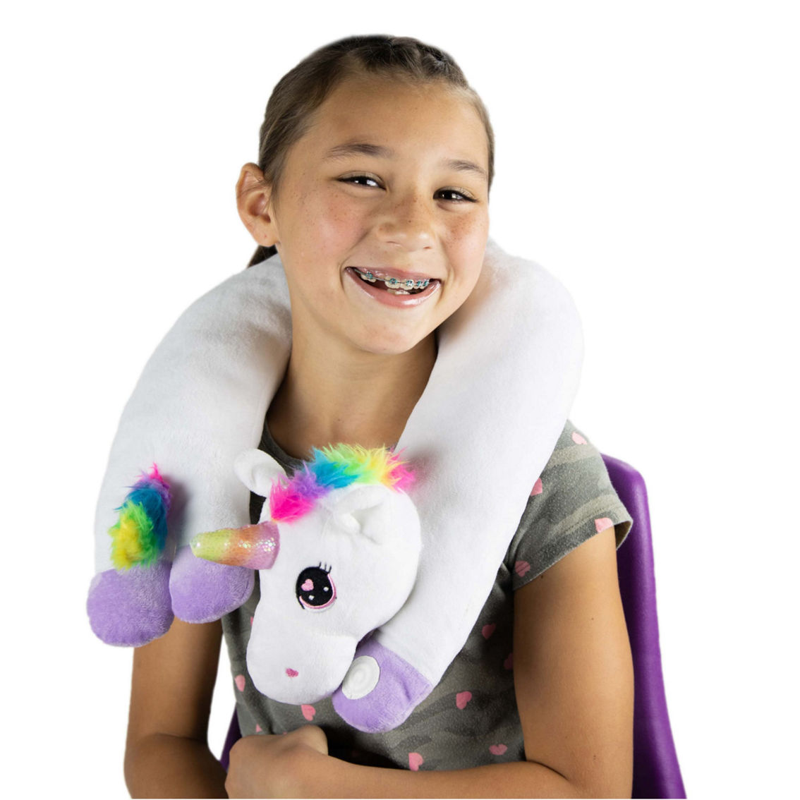 Bouncyband® Sensory Vibrating Neck Pillow - Unicorn - Image 3 of 5